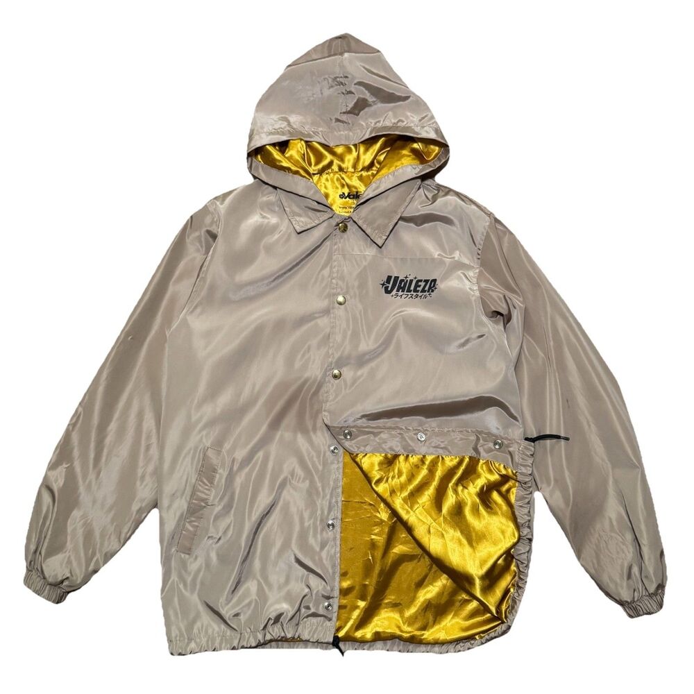 Valeza Voices From The Past Coach Jacket Hooded Gold Lined Size L